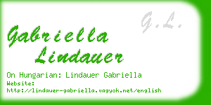 gabriella lindauer business card